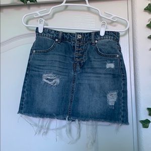 mini jean skirt
